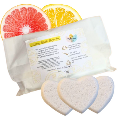 Citrus Aromatherapy Bath Bombs  ( Lemongrass + Grapefruit )-1