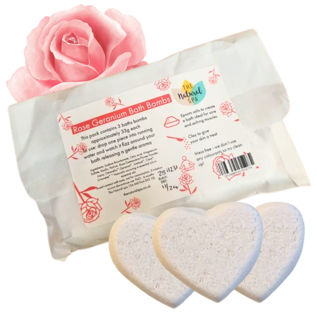 Rose Geranium Aromatherapy Bath Bombs-1